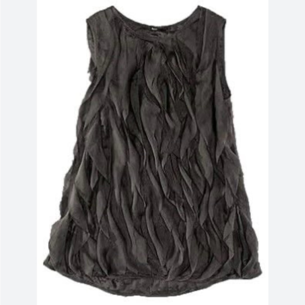 Hugo Boss Silk Size 4 Sleeveless Ruffle Tank Top